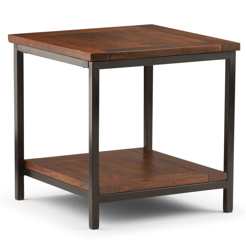 Skyler – End Table – Dark Cognac Brown