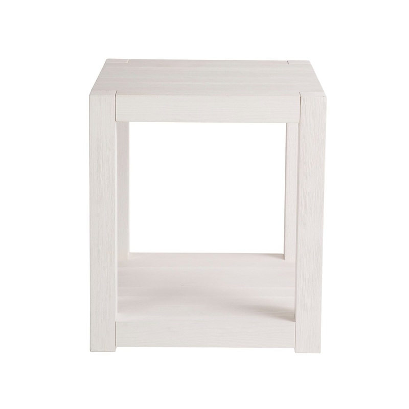 Weekender Coastal Living Home – Hermosa Square End Table – White