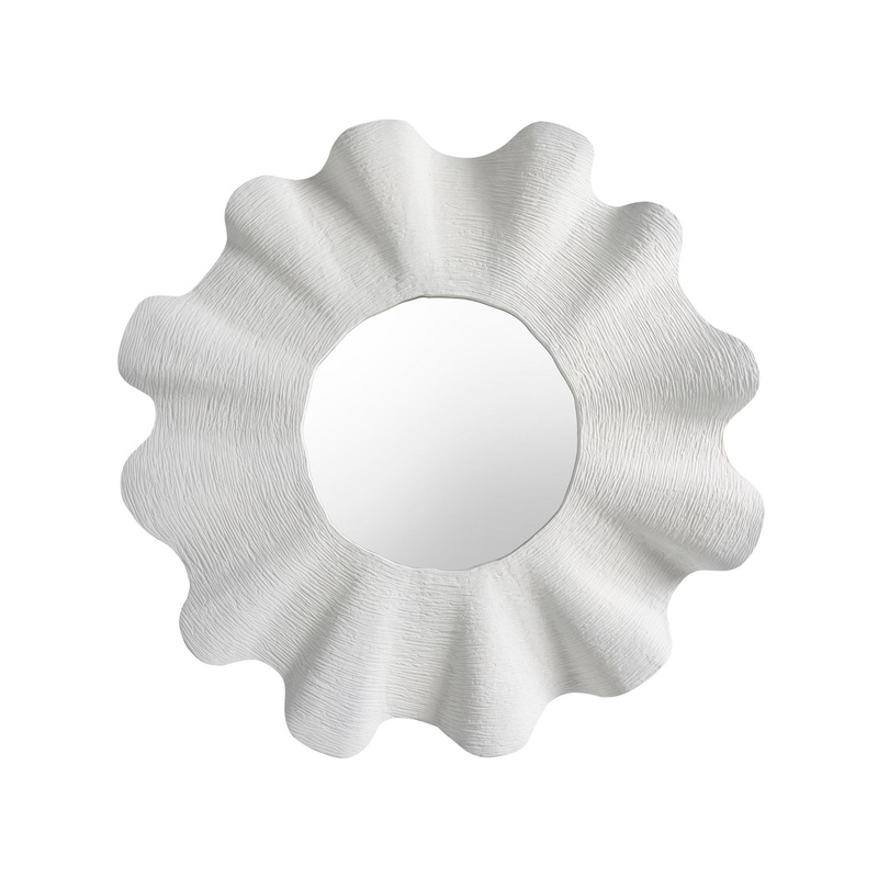 Weekender Coastal Living Home – Scallop Mirror – White