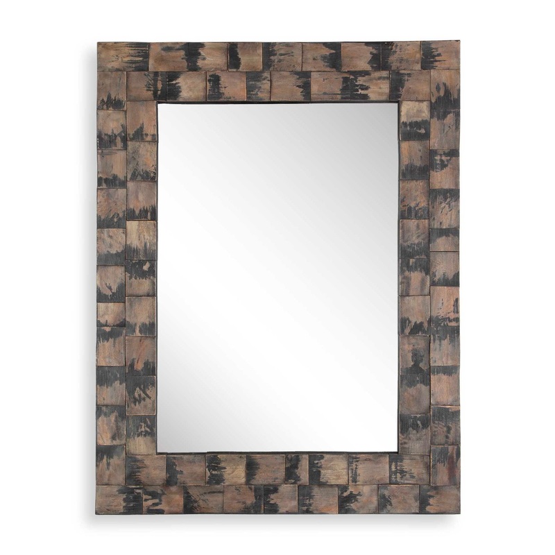 Burke – Wooden Mirror – Light Brown