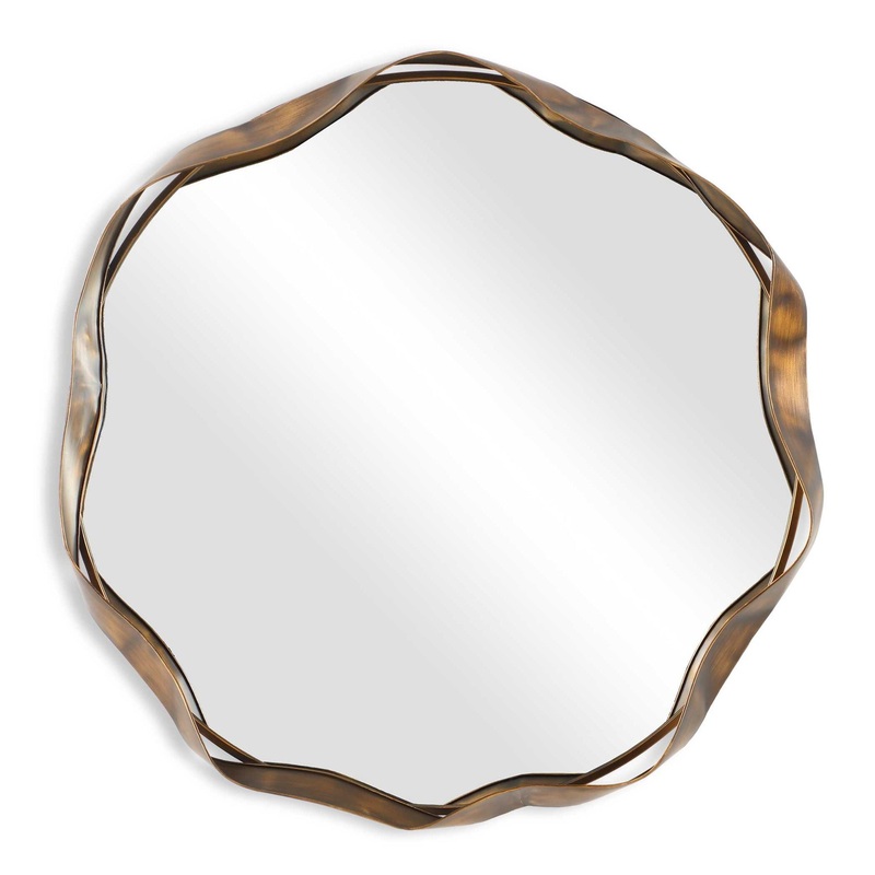 Catch The Wave – Round Mirror – Bronze