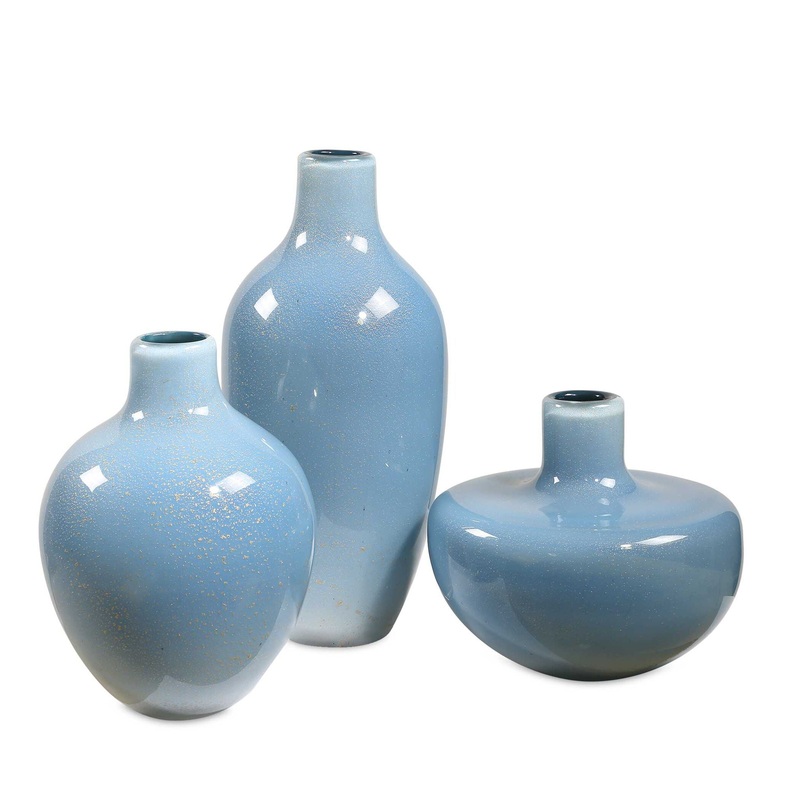 Celestial Frost – Vases (Set of 3) – Blue