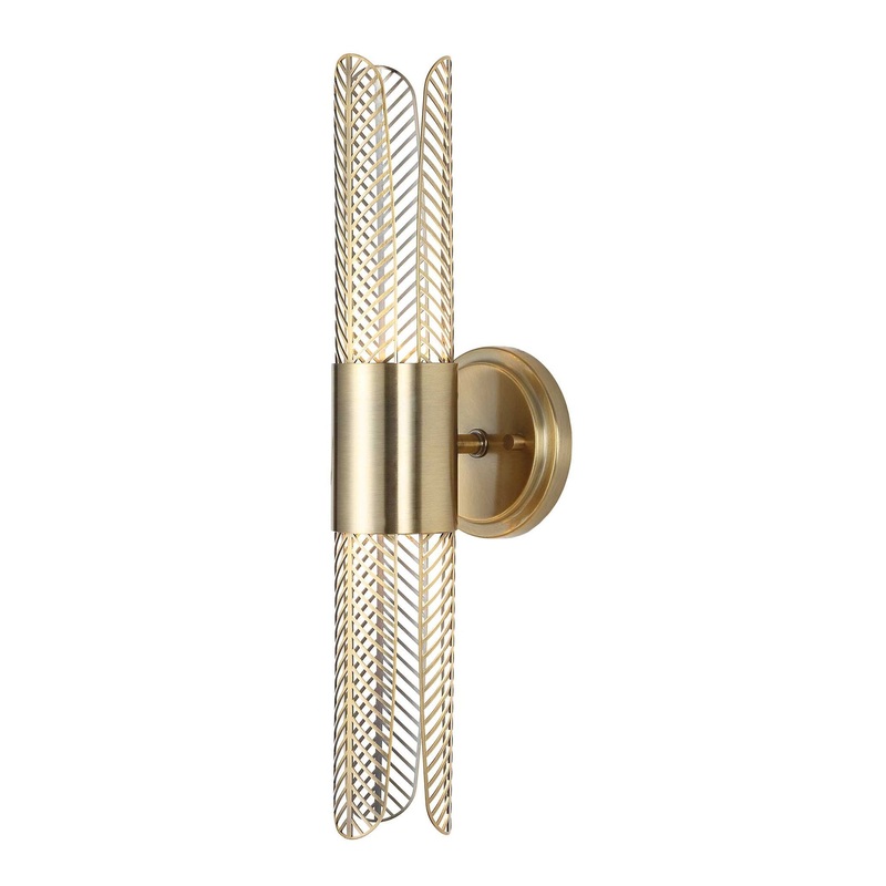 Cret – 2 Light LED Brass Sconce – Bronze