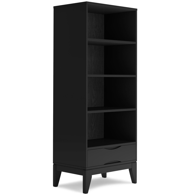 Harper – Bookcase With Storage – Black
