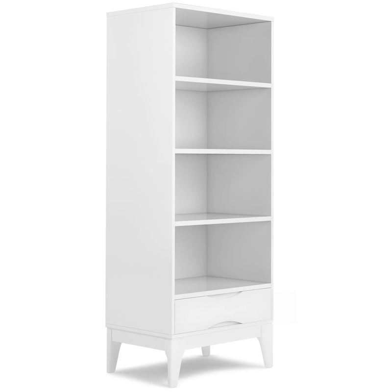 Harper – Bookcase With Storage – White