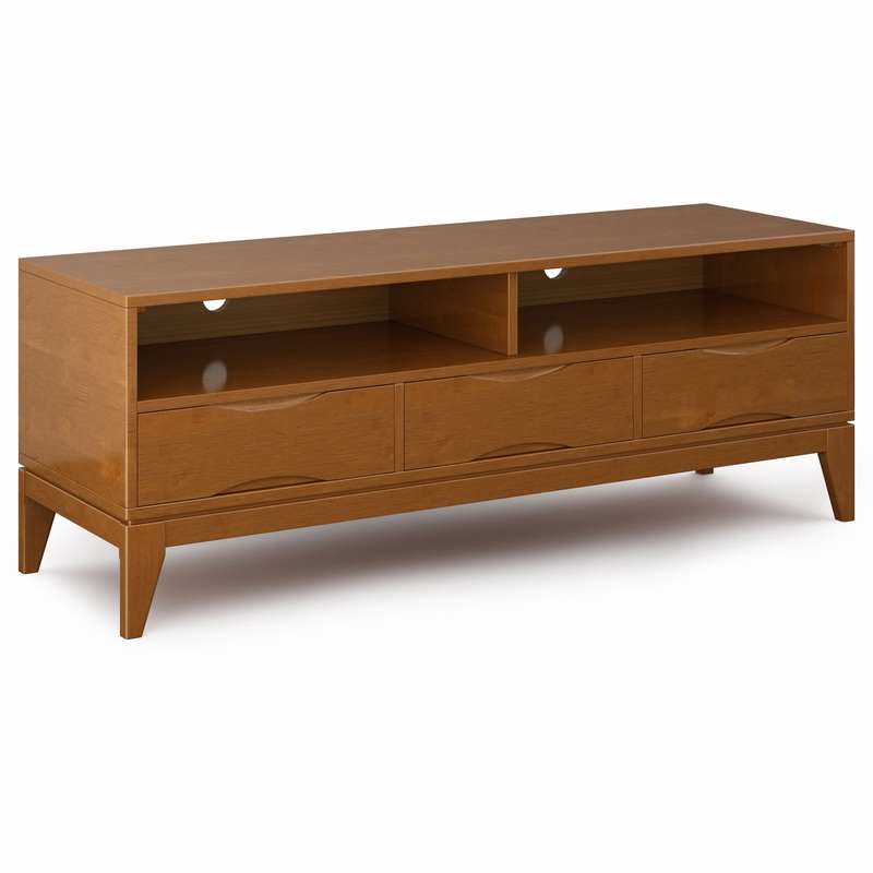 Harper – TV Media Stand – Teak Brown