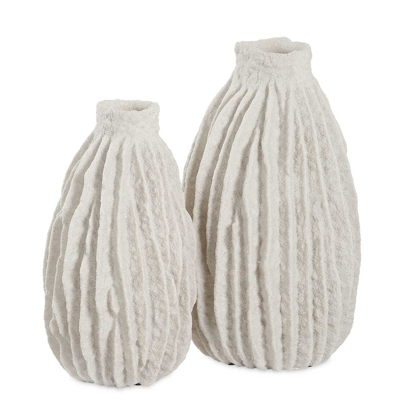 Ivory Ridge – Vases (Set of 2) – White