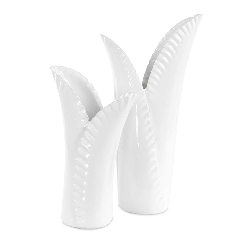 Leafscape – Vases (Set of 2) – White