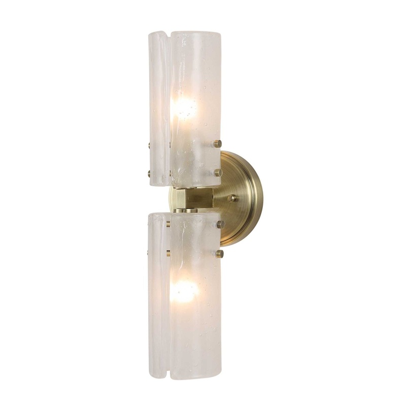 Mistie – 2 Light Glass Sconce – Bronze