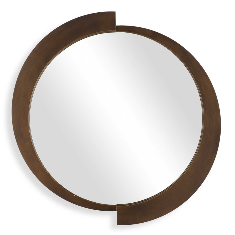 Reverse – Round Mirror – Dark Brown