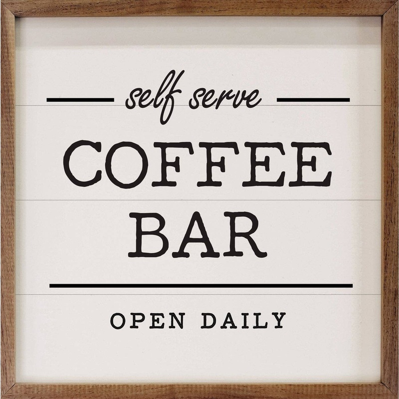 Self Serve Coffee Bar White|8 x 8 x 1.5