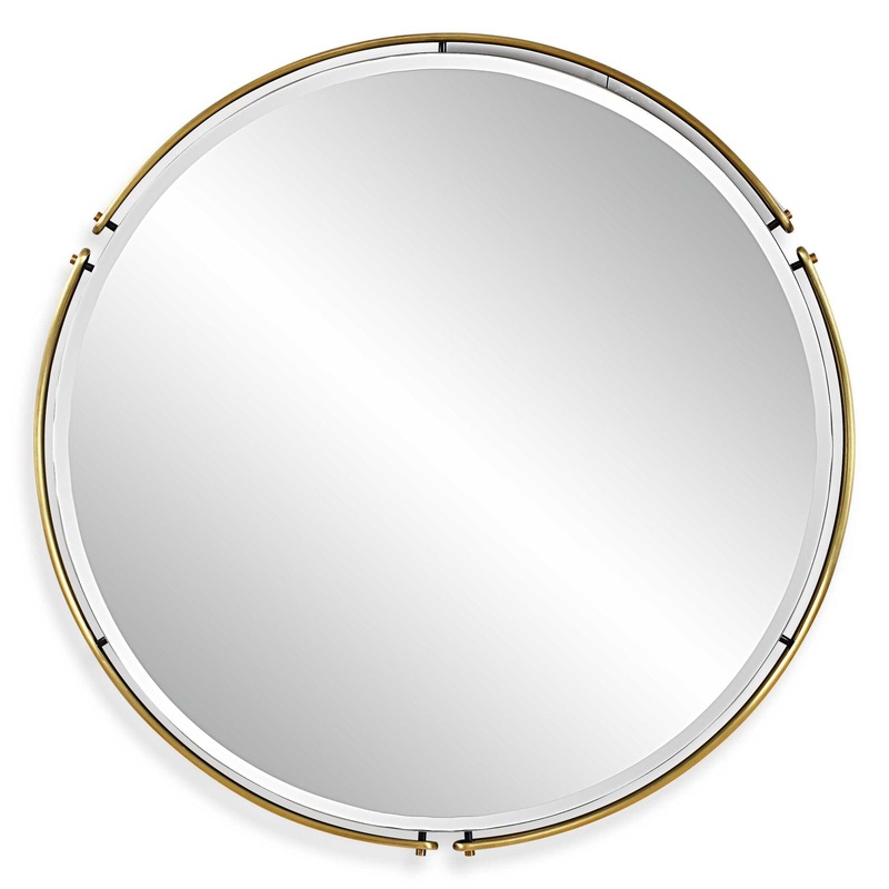 Wesley – Round Mirror – Gold