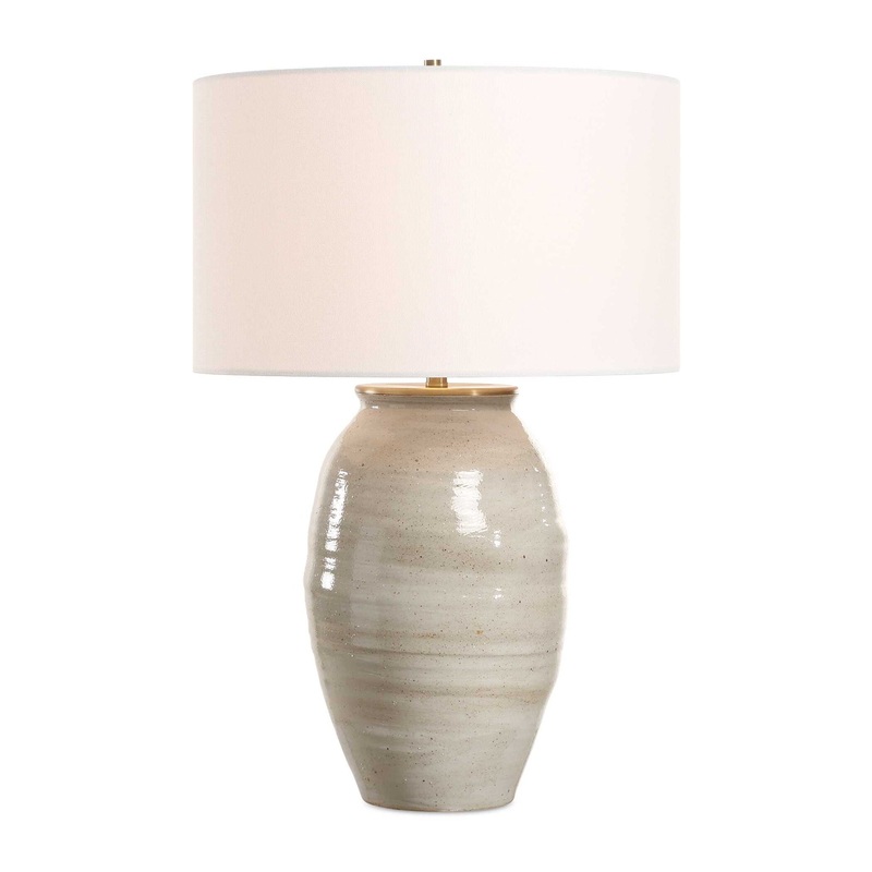Amos – Ceramic Table Lamp – White