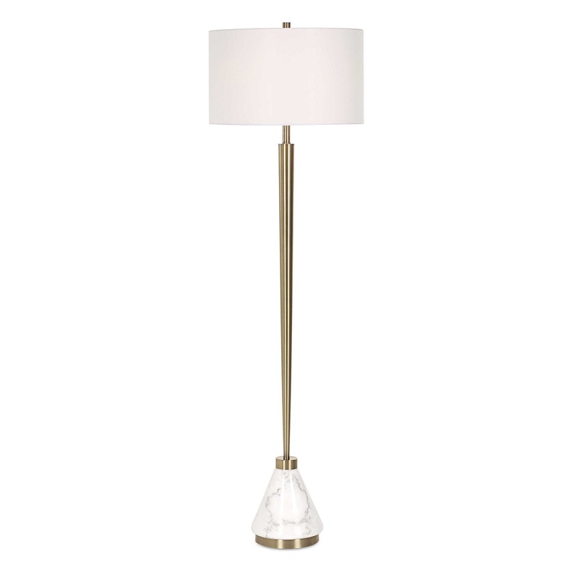 Curran – Tapered Metal Floor Lamp – White