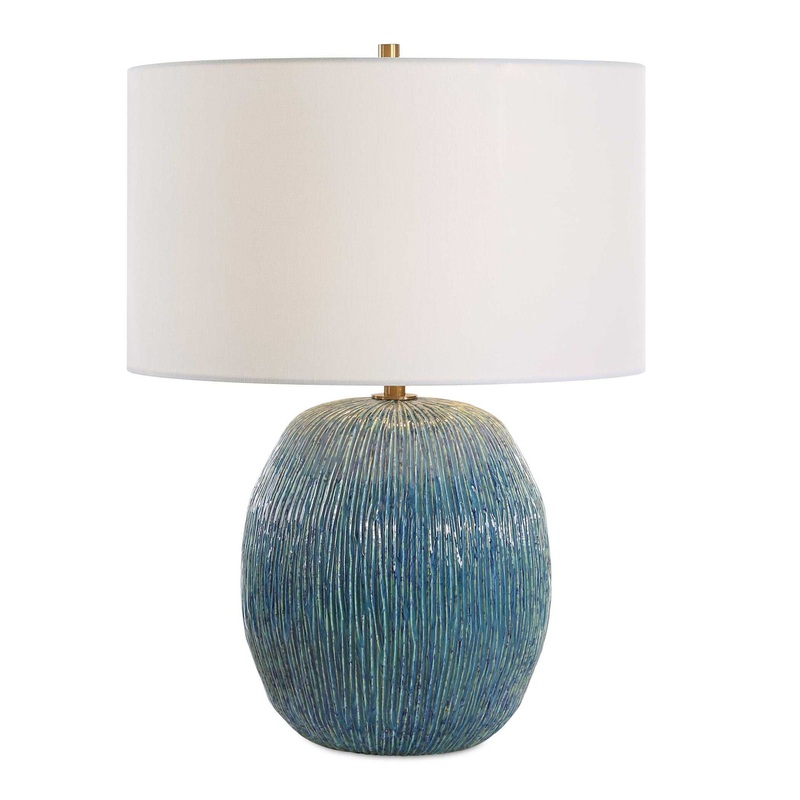 Elysia – Textured Table Lamp – Blue