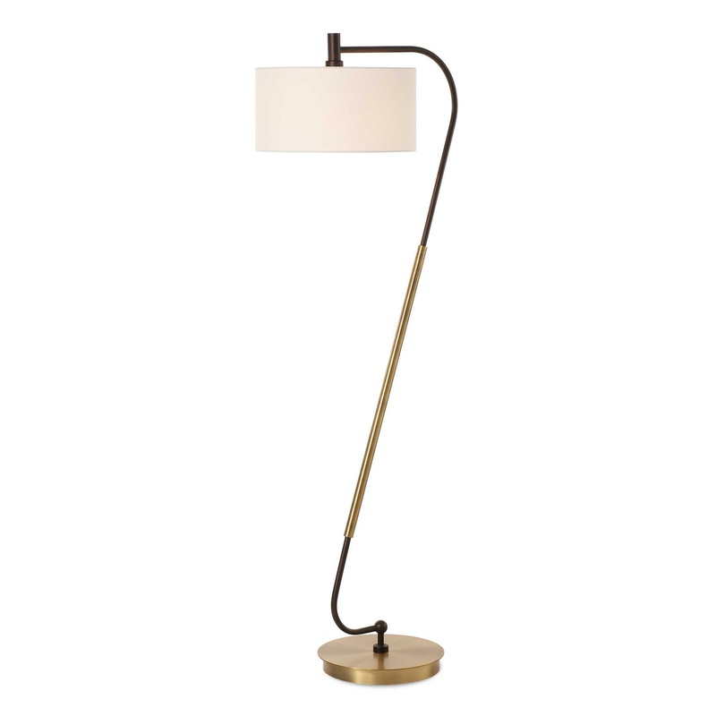 Irwin – Floor Lamp – Curved Brass