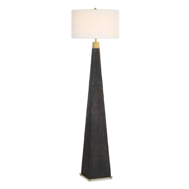 Lathey – Tapered Floor Lamp – Black
