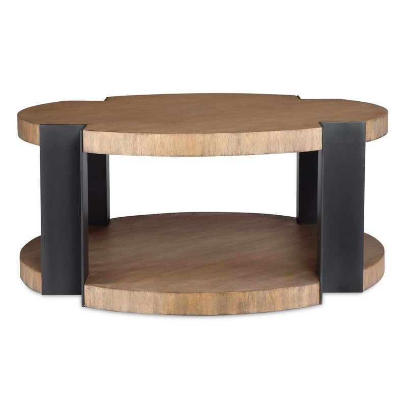 Loana – Industrial Coffee Table – Light Brown