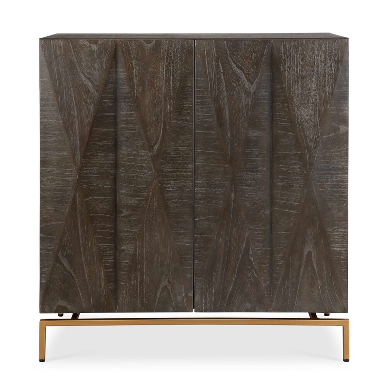 Marico – 2 Door Mindi Cabinet – Dark Brown
