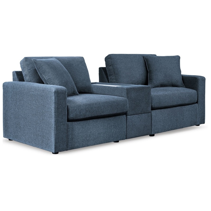 Modmax – Ink – 3-Piece Sectional Sofa With Storage Console – Fabric