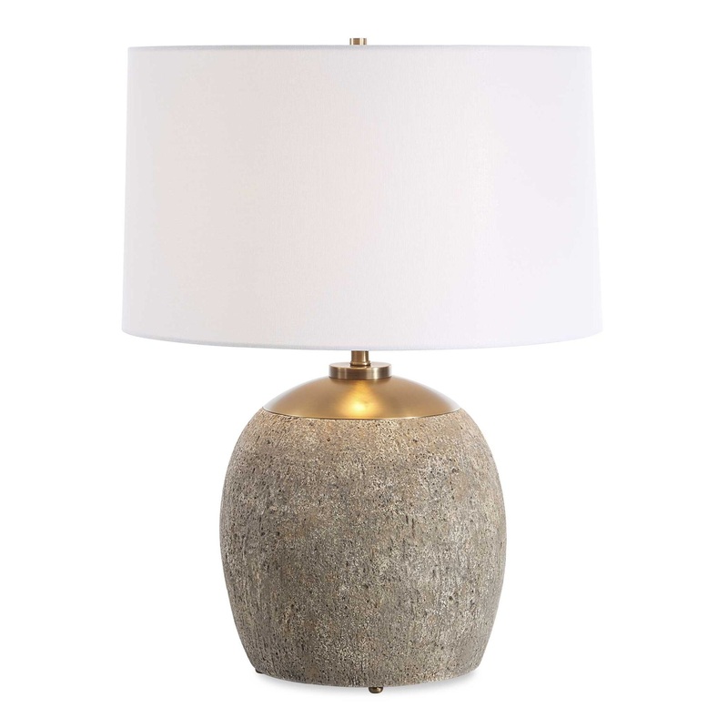 Raylan – Textured Table Lamp – Gray