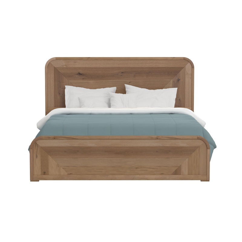 Santa Rosa – Panel Bed|Light Brown|King|Queen