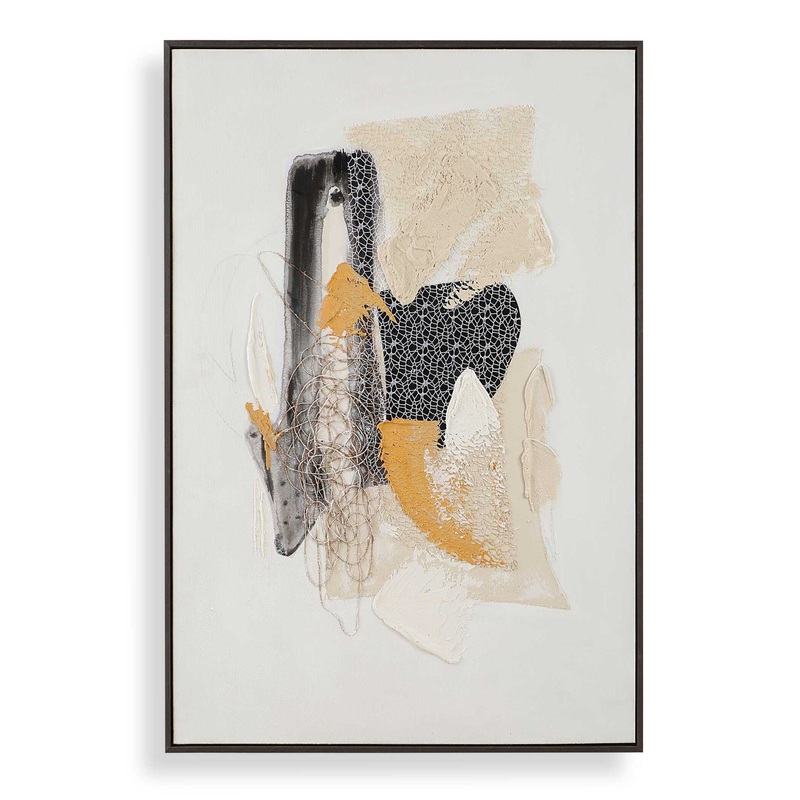 Scatter – Abstract Hand Painted Canvas Art – Black
