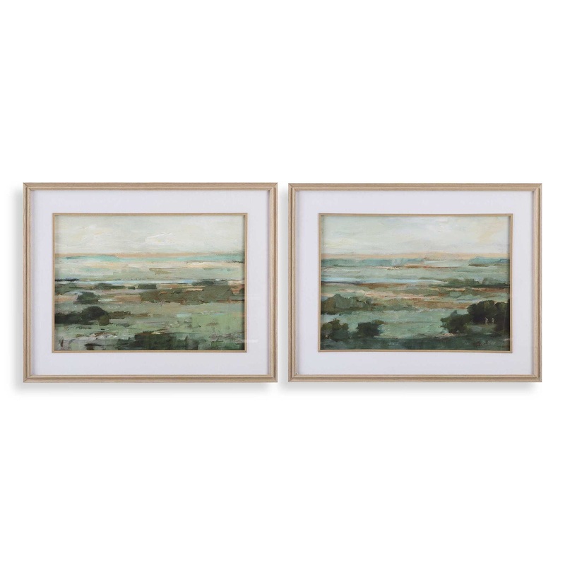 Warm – Valley Framed Prints (Set of 2) – Light Brown