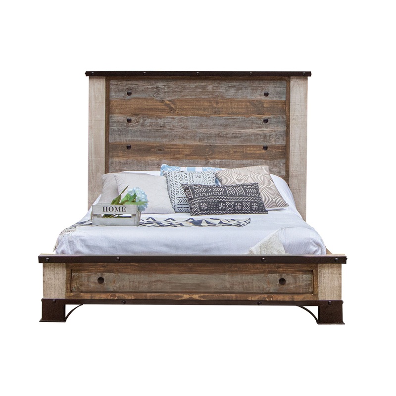 Antique – Panel Bed|Light Brown|California King|King|Queen