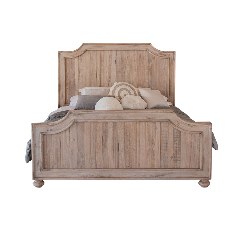 Aruba – Panel Bed|Light Brown|California King|King|Queen