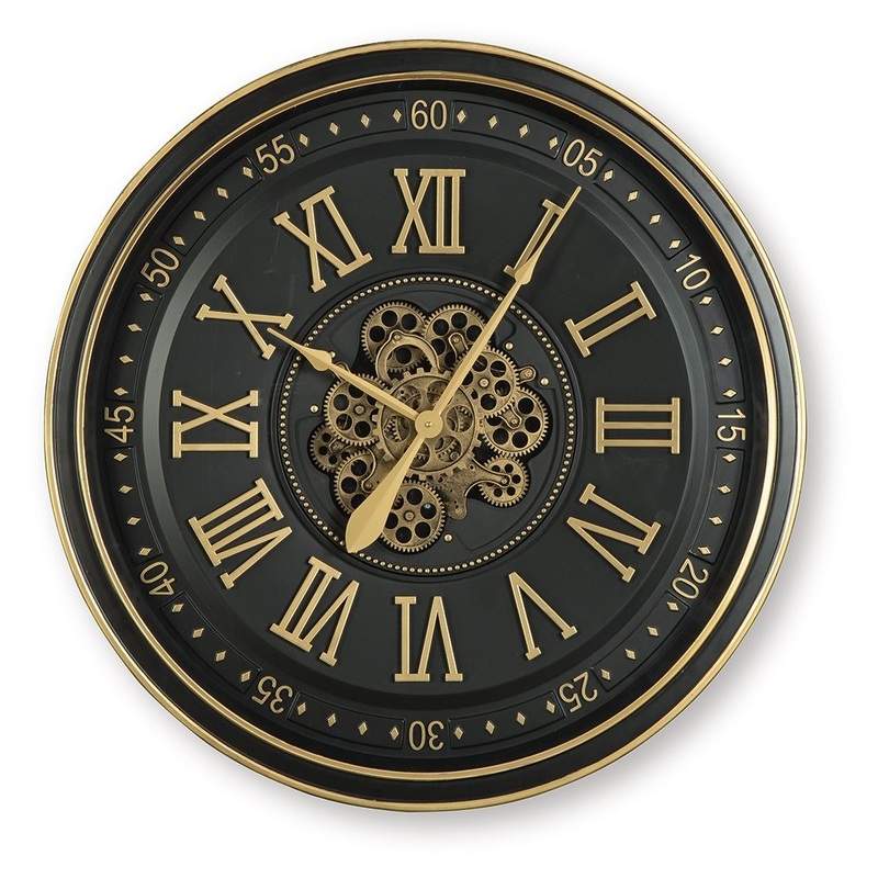 Dairton – Black / Gold Finish – Wall Clock
