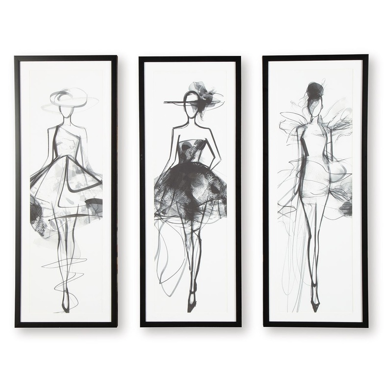 Mckerrick – Black / White – Wall Art Set (Set of 3)