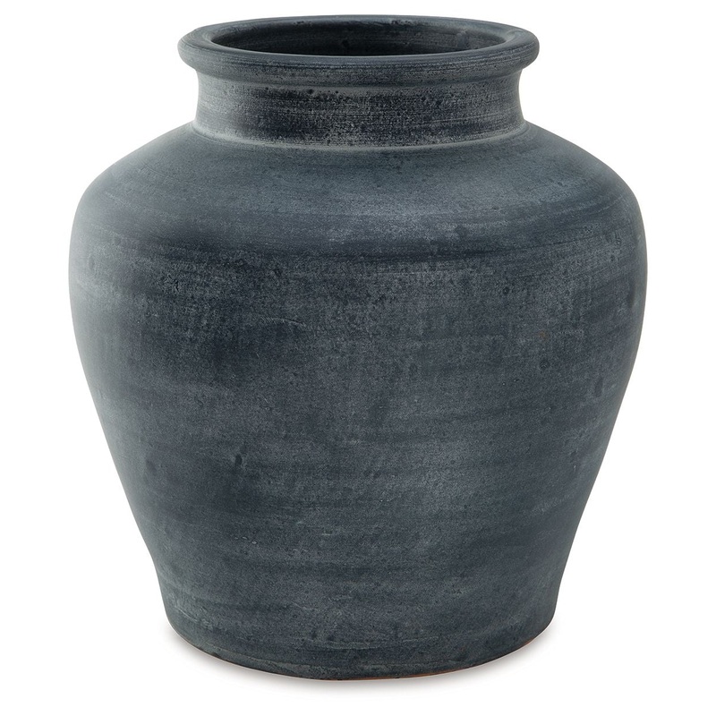 Meadie – 12 Vase|Blue|White|Black|11″W x 11″D x 13″H