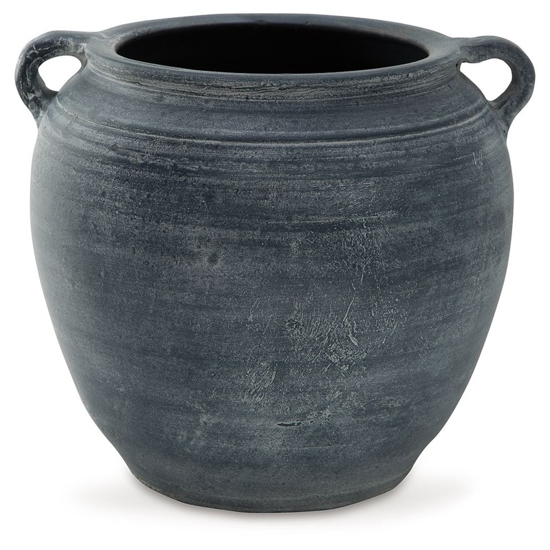 Meadie – 9 Vase|Blue|White|Black|10″W x 9″D x 9″H