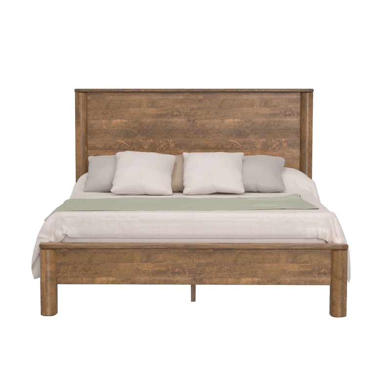 Olimpia – Platform Bed|Light Brown|King|Queen