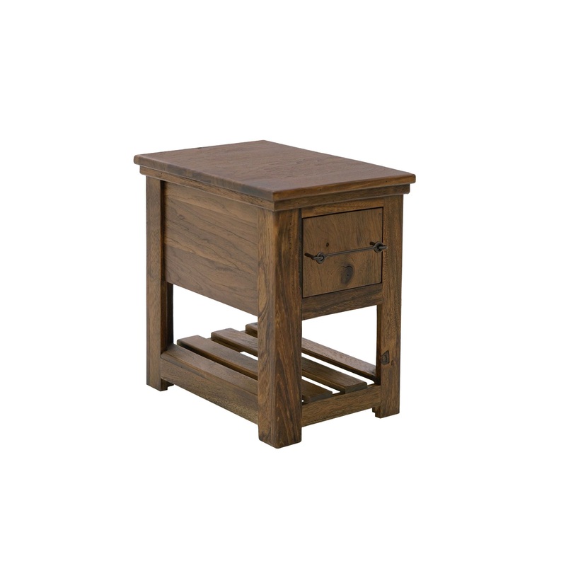 Walnut – 1 Drawer Chairside Table