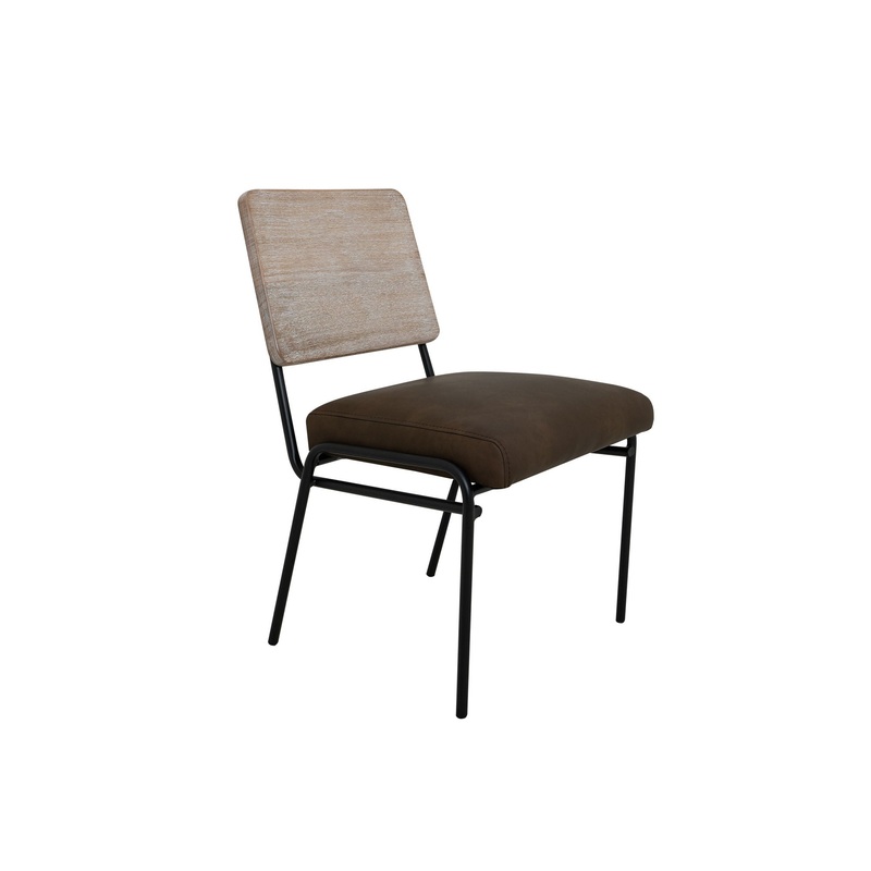 White Balam – Chair (Set of 2) – Ivory White / Dark Brown
