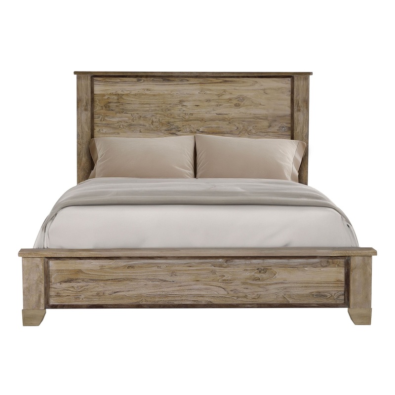 White Teak – Bed|Light Brown|King|Queen