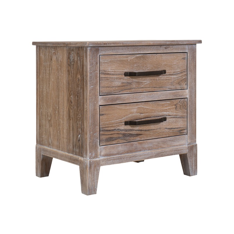 White Teak – Nightstand – Ivory White