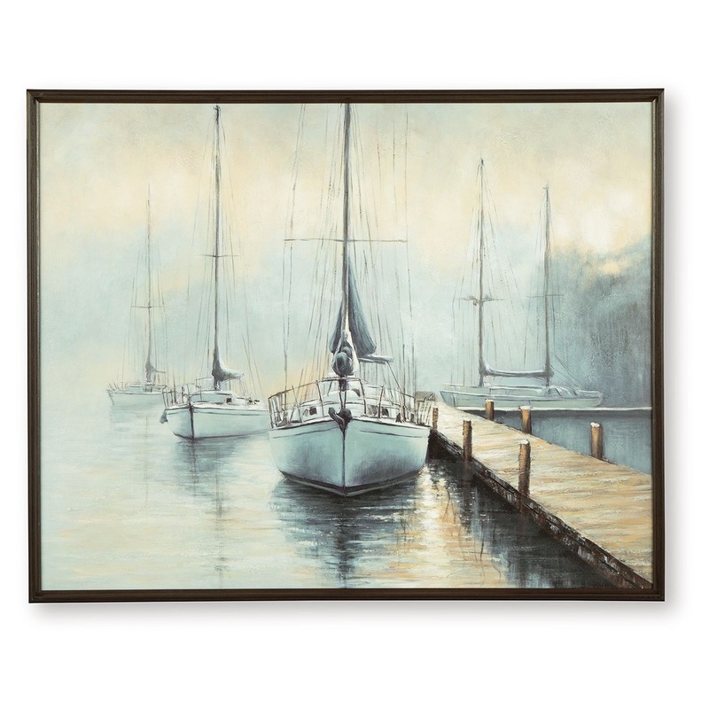 Worthney – Blue / White / Brown – Wall Art