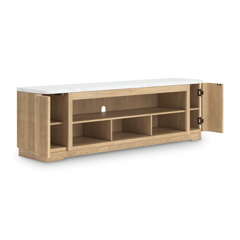 Camdill – Light Brown – XL TV Stand With Fireplace Option