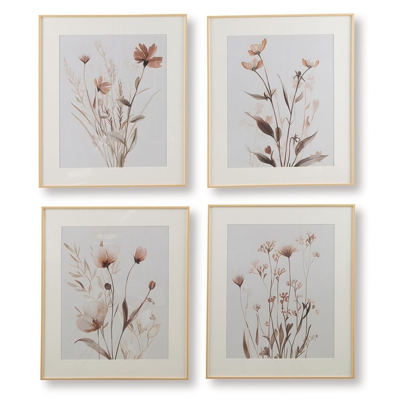 Chettings – Beige / Gray / Blush – Wall Art Set (Set of 4)