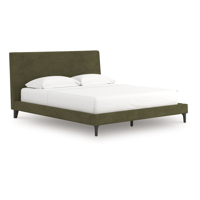 Chirason – Sage Green – California King Upholstered Bed With Roll Slats