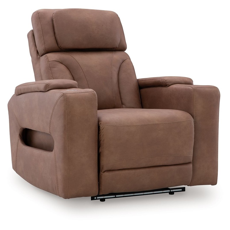 Clean-Slate – Caramel – Power Recliner / Adj Headrest
