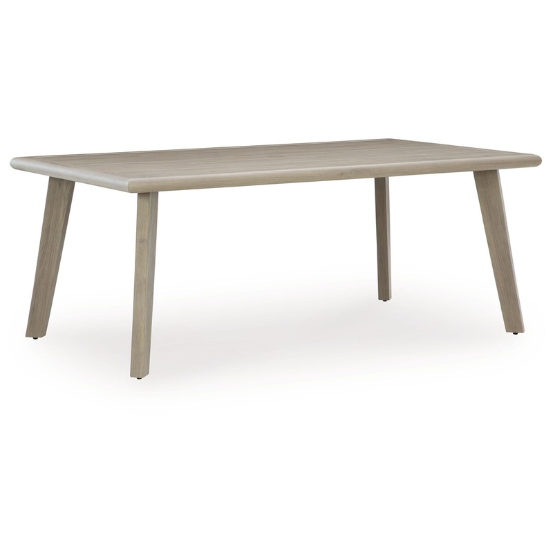 Cliff Trails – Beige – Rectangle Dining Table With Umbrella Option