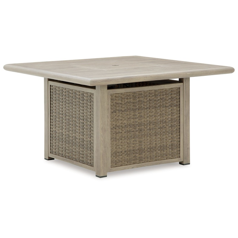 Cliff Trails – Beige – Square Fire Pit Table