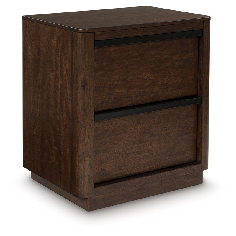 Dilenno – Dark Brown – Two Drawer Night Stand