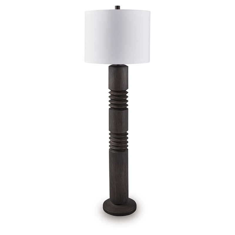 Fainwell – Distressed Black – Poly Floor Lamp