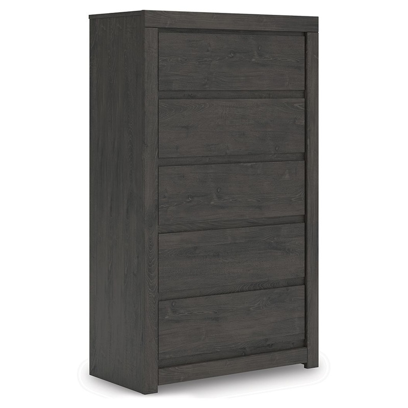 Fraluna – Charcoal – Five Drawer Chest