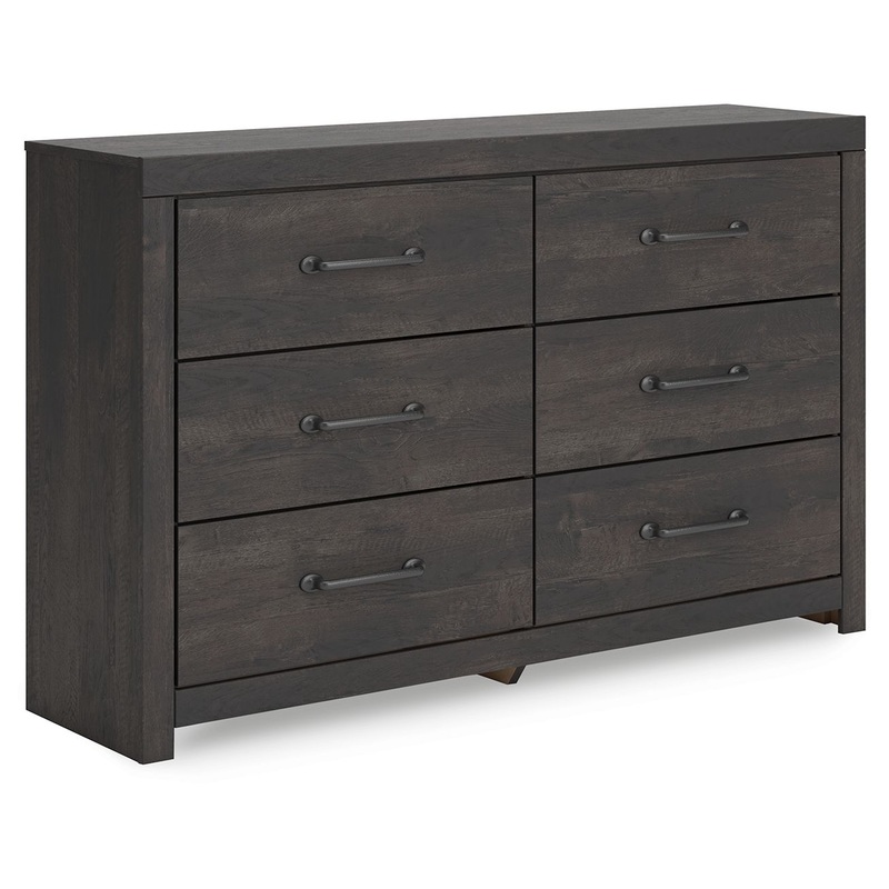 Hollivern – Dark Gray – Six Drawer Dresser